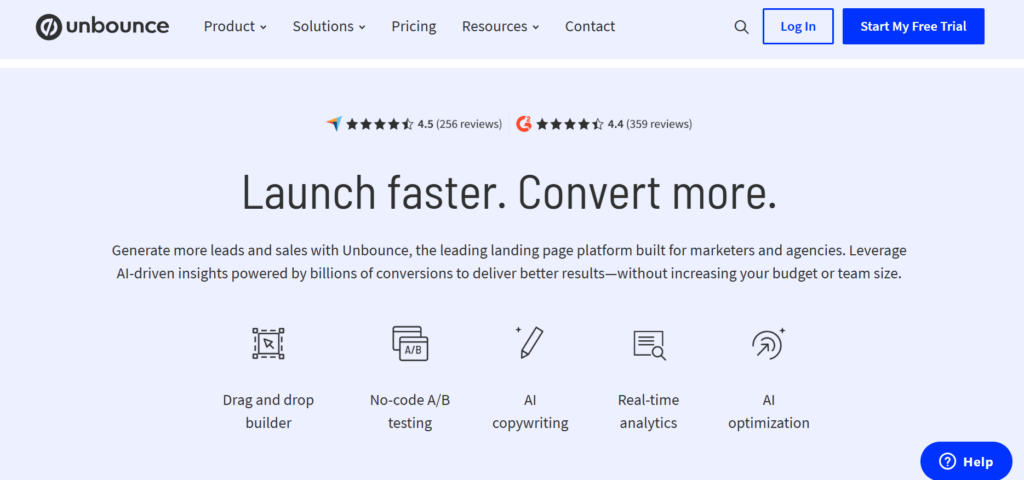 Unbounce Homepage